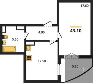 41,4 м², 1-комнатная квартира 3 825 291 ₽ - изображение 24