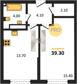 Квартира 39,3 м², 1-комнатная - изображение 1