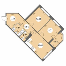 Квартира 65,9 м², 2-комнатная - изображение 1