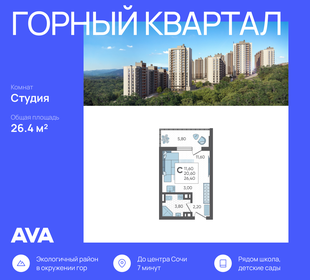 Квартира 26,4 м², студия - изображение 1