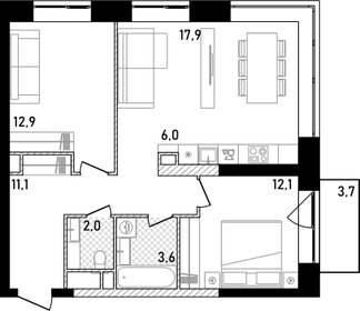80 м², 3-комнатная квартира 43 000 000 ₽ - изображение 121