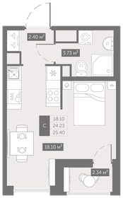 25 м², квартира-студия 4 680 000 ₽ - изображение 29