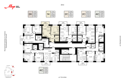 Квартира 34,9 м², 1-комнатная - изображение 2