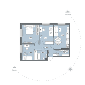 76,4 м², 3-комнатная квартира 8 106 040 ₽ - изображение 20