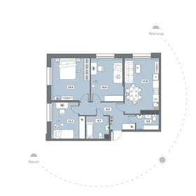 Квартира 75,3 м², 3-комнатная - изображение 1