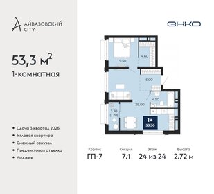 56 м², 1-комнатная квартира 8 990 000 ₽ - изображение 68