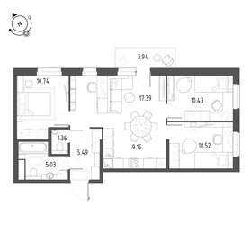 Квартира 71,3 м², 4-комнатная - изображение 1