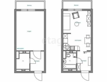 Квартира 28 м², студия - изображение 1