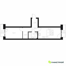 Квартира 48,3 м², 1-комнатная - изображение 1