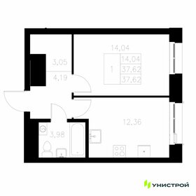 Квартира 37,6 м², 1-комнатная - изображение 1