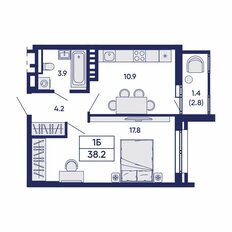 Квартира 37,6 м², 1-комнатная - изображение 3