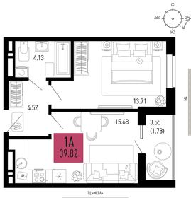 Квартира 38 м², 1-комнатная - изображение 1