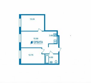 Квартира 55,5 м², 2-комнатная - изображение 1