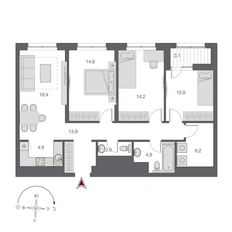 Квартира 94,2 м², 4-комнатная - изображение 2
