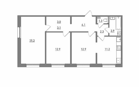Квартира 76 м², 3-комнатная - изображение 2