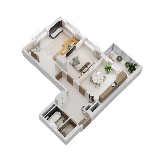 57,5 м², 2-комнатная квартира 9 403 000 ₽ - изображение 4