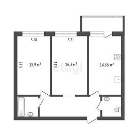 Квартира 63,7 м², 2-комнатная - изображение 1