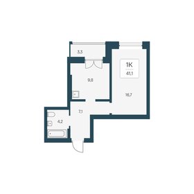 Квартира 41,1 м², 1-комнатная - изображение 1