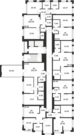 82,1 м², 2-комнатная квартира 15 845 300 ₽ - изображение 44
