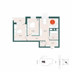 Квартира 62,9 м², 2-комнатная - изображение 3
