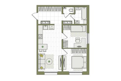 Квартира 51,4 м², 3-комнатная - изображение 1