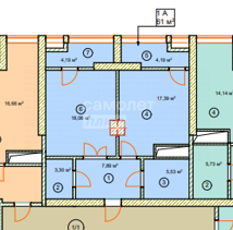 Квартира 53 м², 2-комнатная - изображение 3