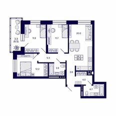 Квартира 80,8 м², 3-комнатная - изображение 2