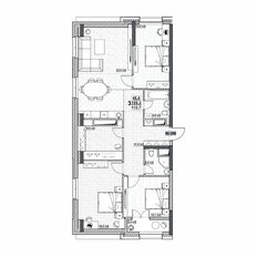 Квартира 112,7 м², 3-комнатная - изображение 2