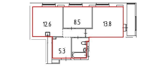 Квартира 47 м², 2-комнатная - изображение 1