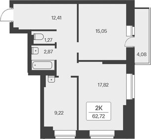 Квартира 62 м², 3-комнатная - изображение 1