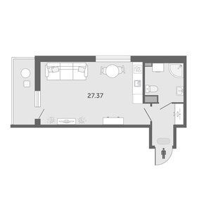 Квартира 27,4 м², студия - изображение 1