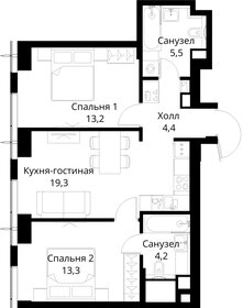 Квартира 59,9 м², 2-комнатная - изображение 2