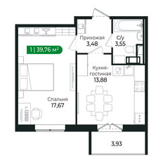 Квартира 38,2 м², 1-комнатная - изображение 3
