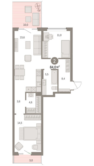 25,2 м², квартира-студия 5 866 921 ₽ - изображение 45