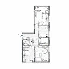 Квартира 91,5 м², 3-комнатная - изображение 2