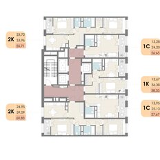 Квартира 60,8 м², 2-комнатная - изображение 3