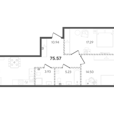 Квартира 75,6 м², 2-комнатная - изображение 2