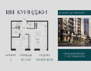 Квартира 47,3 м², 1-комнатная - изображение 1
