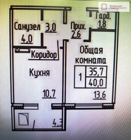 Квартира 40 м², 2-комнатная - изображение 1