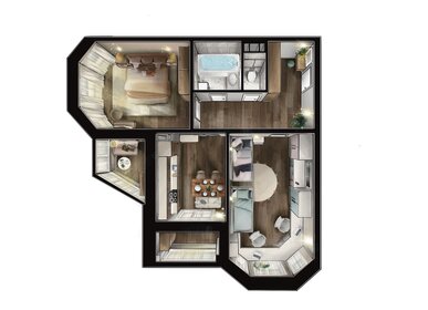Квартира 63,4 м², 2-комнатная - изображение 2