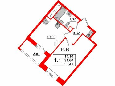 31,5 м², 1-комнатная квартира 8 650 199 ₽ - изображение 36