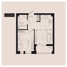 Квартира 37,7 м², 1-комнатная - изображение 1