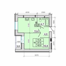 Квартира 40,9 м², 1-комнатная - изображение 3