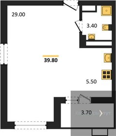 Квартира 39,8 м², студия - изображение 1
