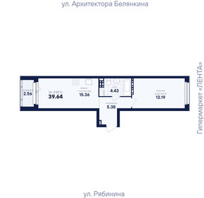 Квартира 39,6 м², 1-комнатная - изображение 3