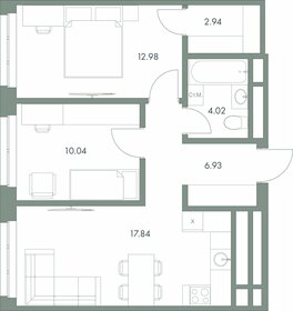 Квартира 54,8 м², 2-комнатная - изображение 1