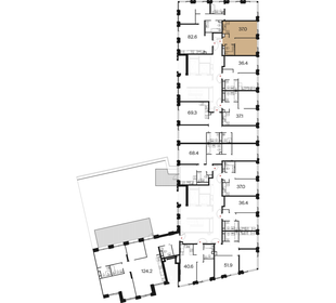 Квартира 37 м², 1-комнатная - изображение 2