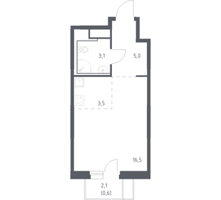 Квартира 28,7 м², студия - изображение 1