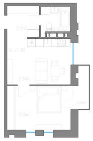 Квартира 43,7 м², 1-комнатная - изображение 1