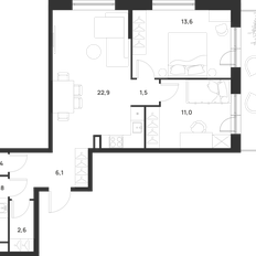 Квартира 68,8 м², 2-комнатная - изображение 3